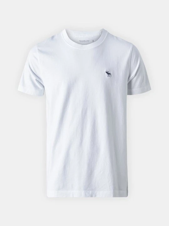 Zdjęcie produktu T-shirt basic Abercrombie & Fitch biały
