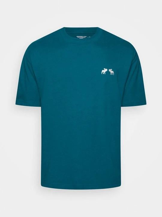 Zdjęcie produktu T-shirt basic Abercrombie & Fitch ciemnozielony