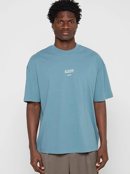 Zdjęcie produktu T-shirt basic AllSaints niebieski
