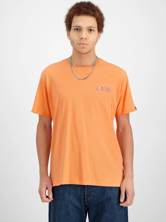 Zdjęcie produktu T-shirt basic Alpha Industries pomarańczowy