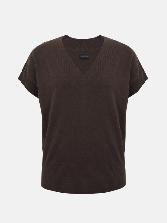 Zdjęcie produktu T-shirt basic Anna Field brązowy