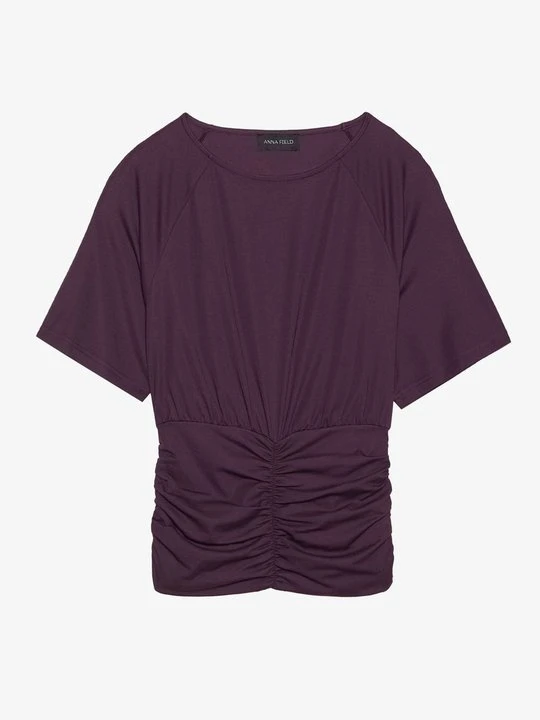 Zdjęcie produktu T-shirt basic Anna Field ciemnoliliowy
