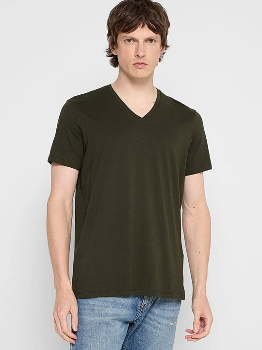 Zdjęcie produktu T-shirt basic Armani Exchange ciemnozielony
