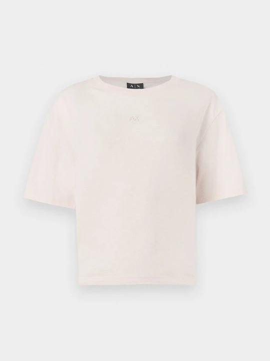 Zdjęcie produktu T-shirt basic Armani Exchange jasnoróżowy