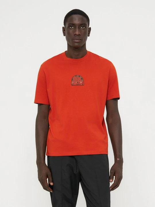 Zdjęcie produktu T-shirt basic Armani Exchange pomarańczowy