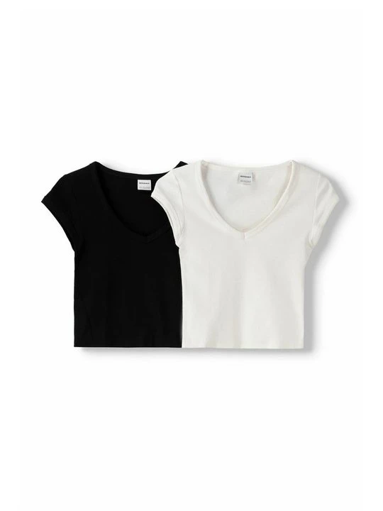 Zdjęcie produktu T-shirt basic Bershka biały