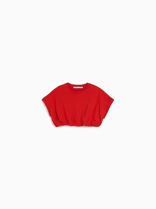 Zdjęcie produktu T-shirt basic Bershka czerwony