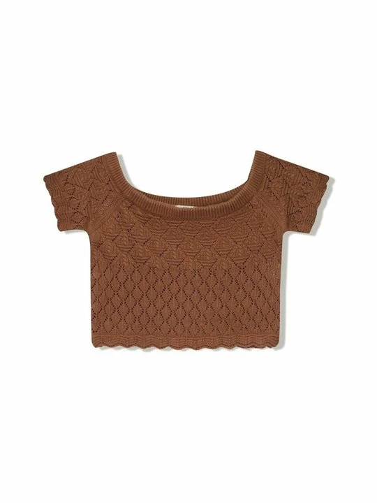 Zdjęcie produktu T-shirt basic Bershka ciemnobrązowy