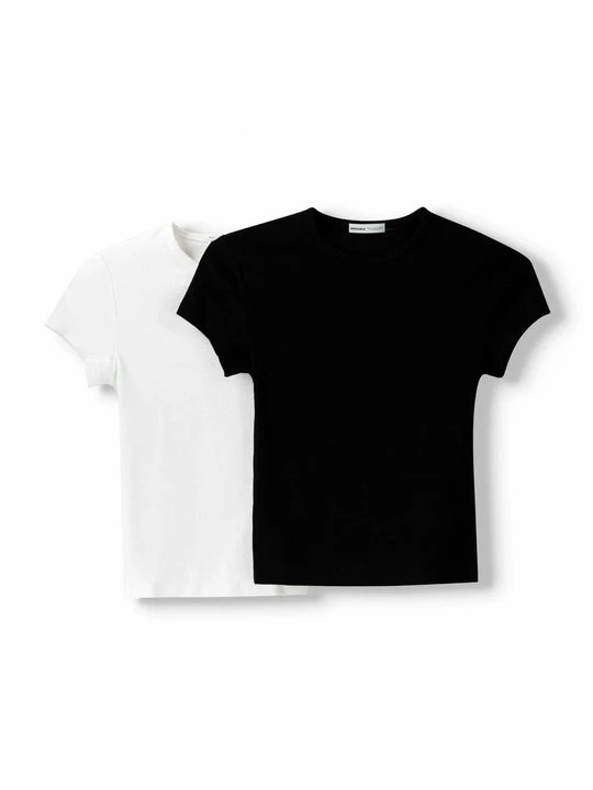Zdjęcie produktu T-shirt basic Bershka biały