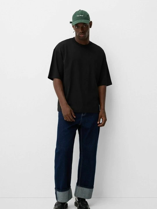 Zdjęcie produktu T-shirt basic Bershka czarny
