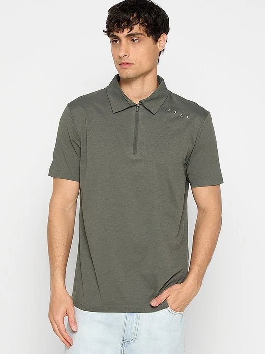 Zdjęcie produktu T-shirt basic Born Living Yoga ciemnozielony