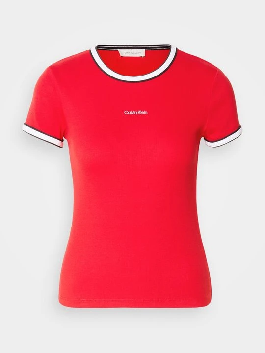 Zdjęcie produktu T-shirt basic Calvin Klein Jeans czerwony