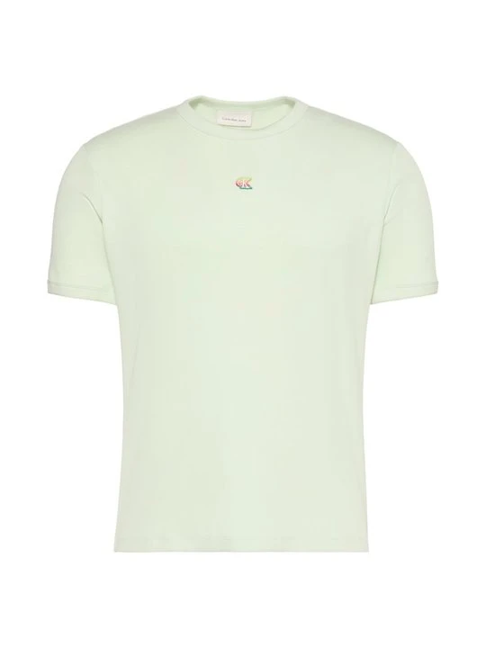 Zdjęcie produktu T-shirt basic Calvin Klein Jeans jasnożółty