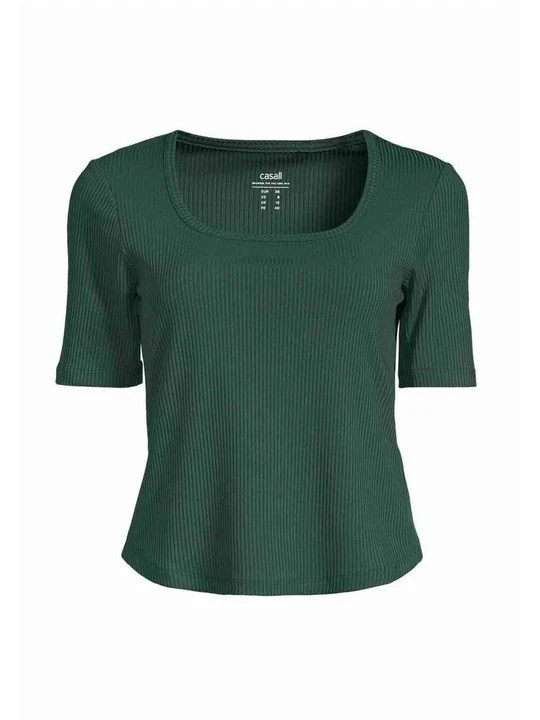 Zdjęcie produktu T-shirt basic CASALL ciemnozielony
