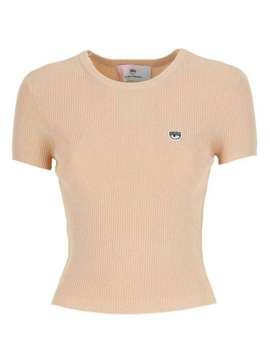 Zdjęcie produktu T-shirt basic Chiara Ferragni nude