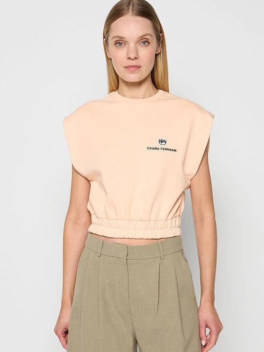 Zdjęcie produktu T-shirt basic Chiara Ferragni morelowy