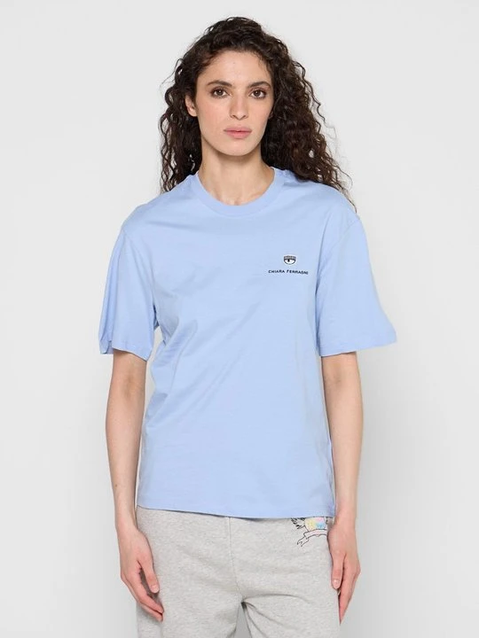 Zdjęcie produktu T-shirt basic Chiara Ferragni niebieski