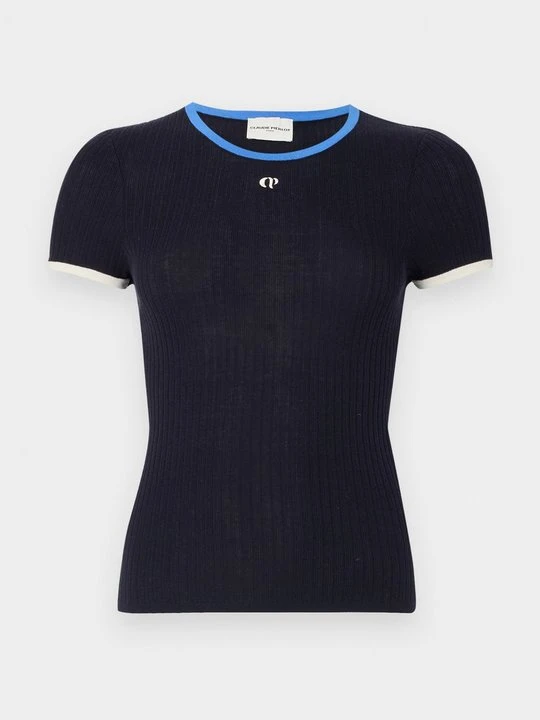 Zdjęcie produktu T-shirt basic CLAUDIE PIERLOT granatowy