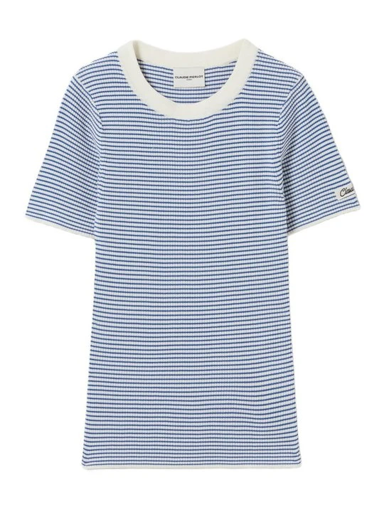 Zdjęcie produktu T-shirt basic CLAUDIE PIERLOT niebieski