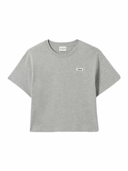 Zdjęcie produktu T-shirt basic CLAUDIE PIERLOT szary melanż