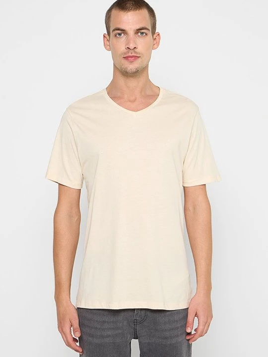 Zdjęcie produktu T-shirt basic DeFacto beżowy