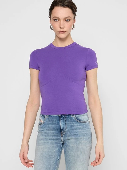 Zdjęcie produktu T-shirt basic Diesel fioletowy