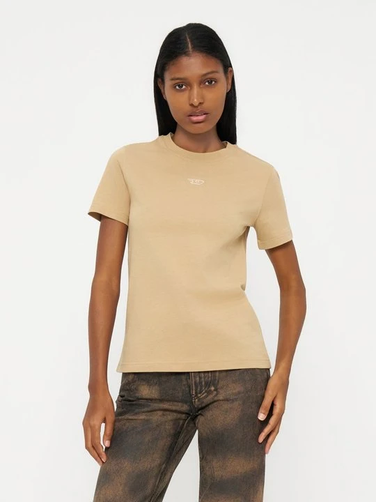 Zdjęcie produktu T-shirt basic Diesel beżowy
