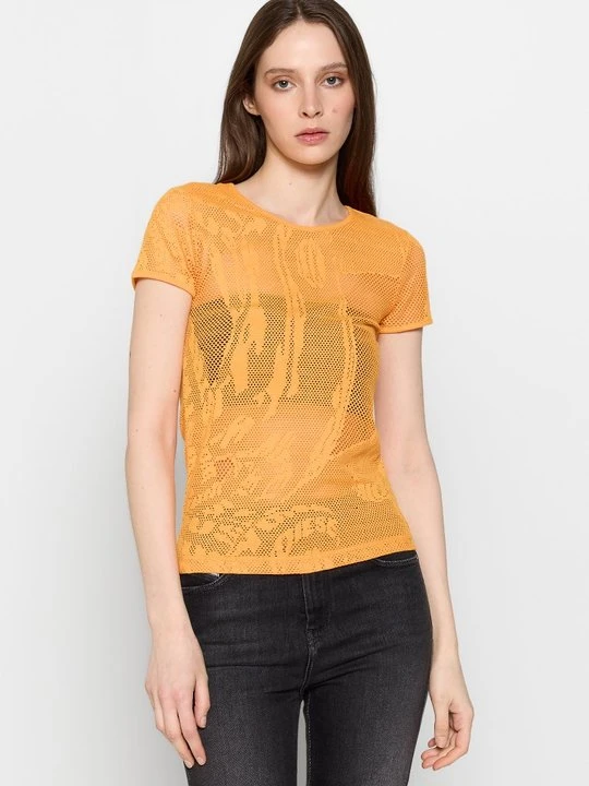 Zdjęcie produktu T-shirt basic Diesel pomarańczowy