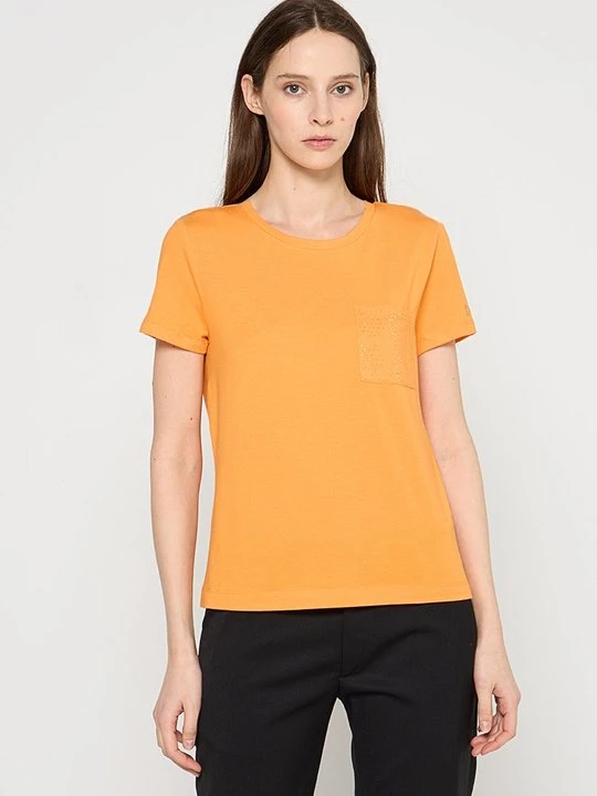 Zdjęcie produktu T-shirt basic DKNY pomarańczowy