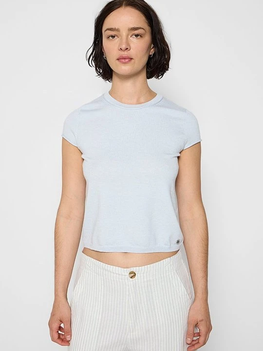 Zdjęcie produktu T-shirt basic DKNY jasnoniebieski
