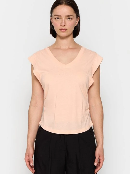 Zdjęcie produktu T-shirt basic DKNY morelowy
