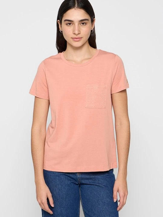 Zdjęcie produktu T-shirt basic DKNY łososiowy