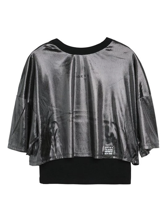 Zdjęcie produktu T-shirt basic DKNY srebrny