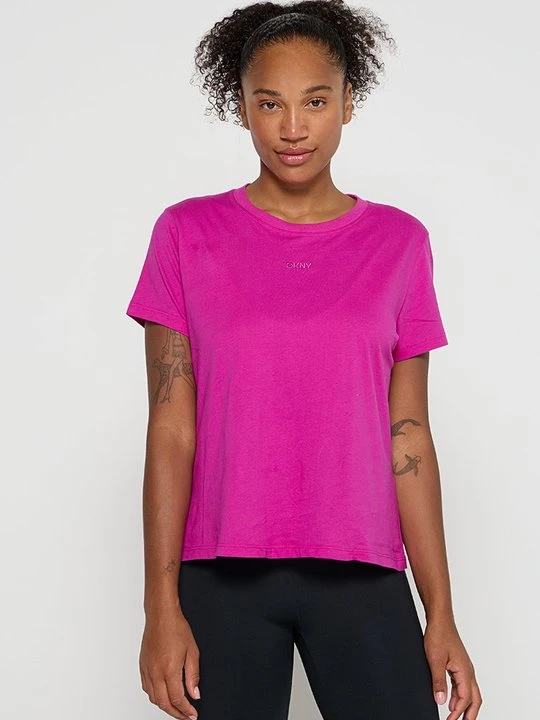 Zdjęcie produktu T-shirt basic DKNY różowy