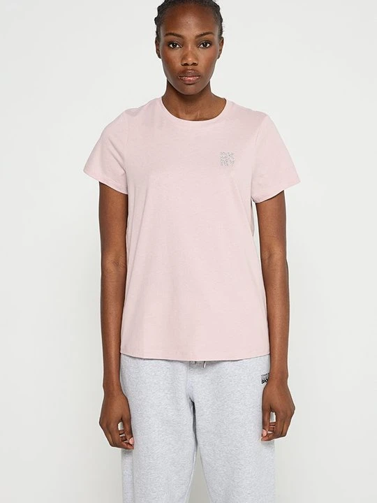 Zdjęcie produktu T-shirt basic DKNY jasnoróżowy