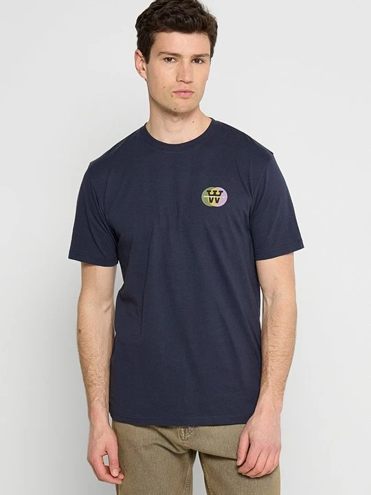 Zdjęcie produktu T-shirt basic Double A By Wood Wood granatowy