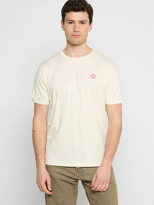 Zdjęcie produktu T-shirt basic Double A By Wood Wood mleczny