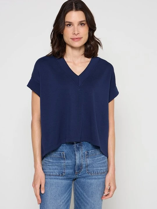 Zdjęcie produktu T-shirt basic Dreimaster granatowy