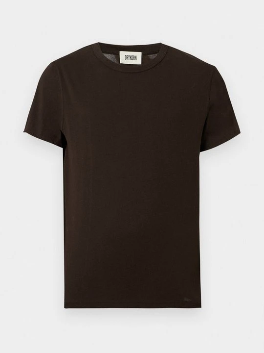Zdjęcie produktu T-shirt basic Drykorn ciemnobrązowy