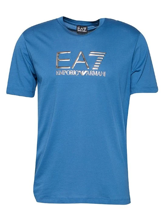 Zdjęcie produktu T-shirt basic EA7 Emporio Armani niebieski