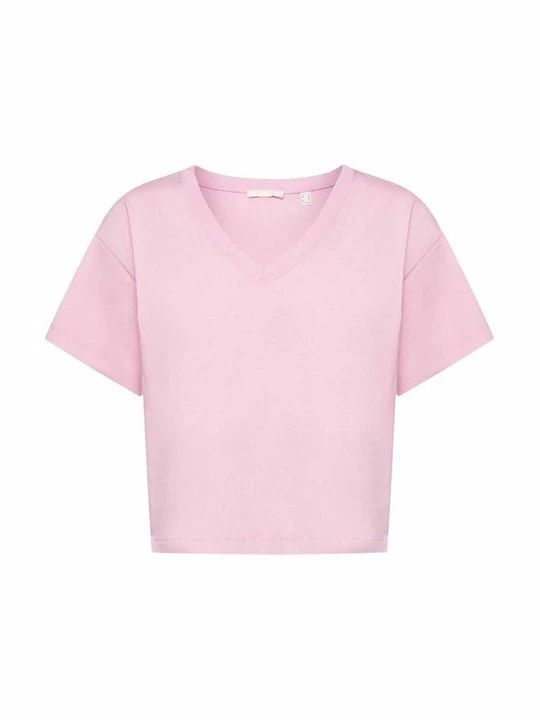 Zdjęcie produktu T-shirt basic Esprit jasnoróżowy