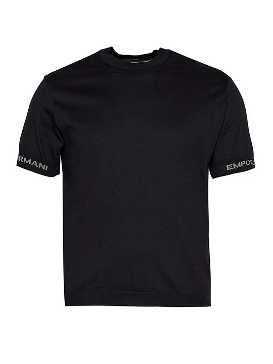 Zdjęcie produktu T-shirt basic Emporio Armani czarny melanż