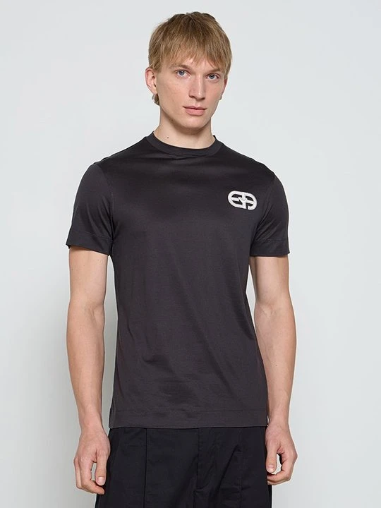 Zdjęcie produktu T-shirt basic Emporio Armani fioletowy