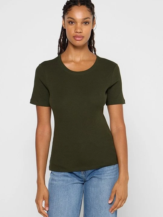 Zdjęcie produktu T-shirt basic Envii brązowy