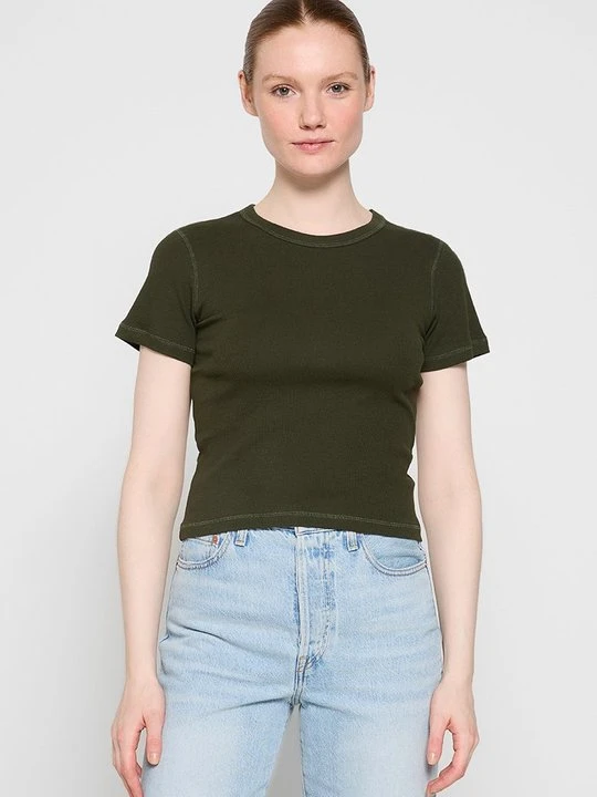 Zdjęcie produktu T-shirt basic Envii brązowy
