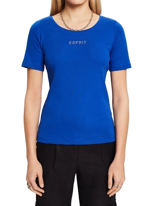 Zdjęcie produktu T-shirt basic Esprit niebieski