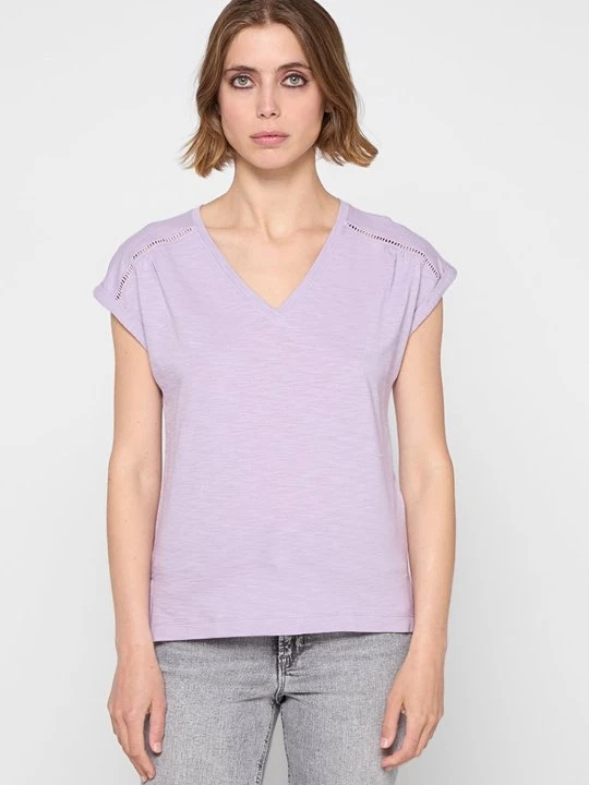Zdjęcie produktu T-shirt basic Esprit liliowy