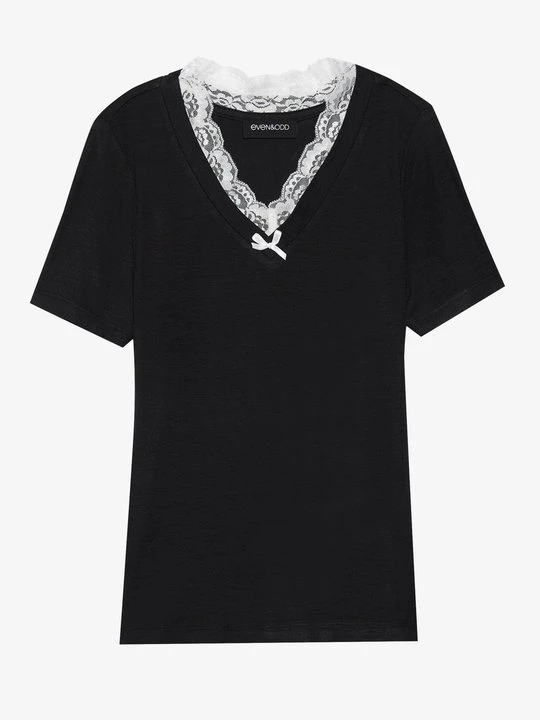 Zdjęcie produktu T-shirt basic Even&Odd czarny
