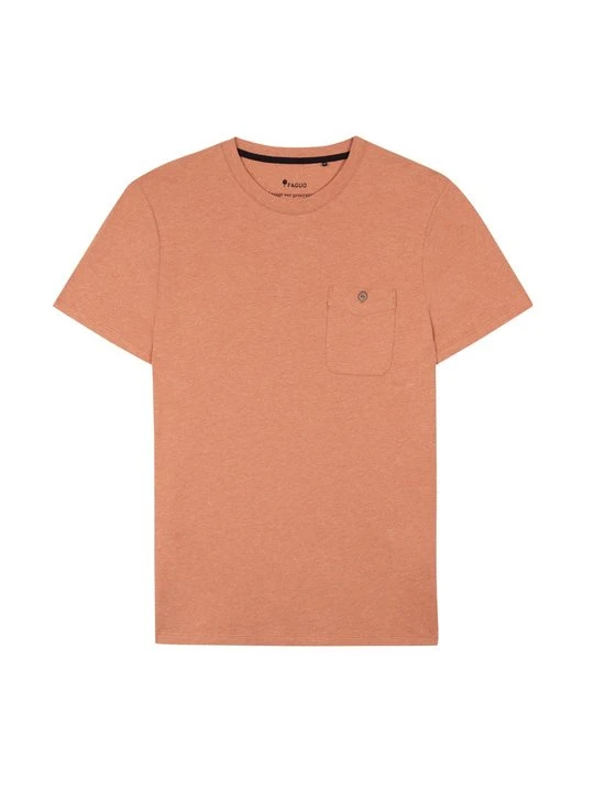 Zdjęcie produktu T-shirt basic Faguo pomarańczowy