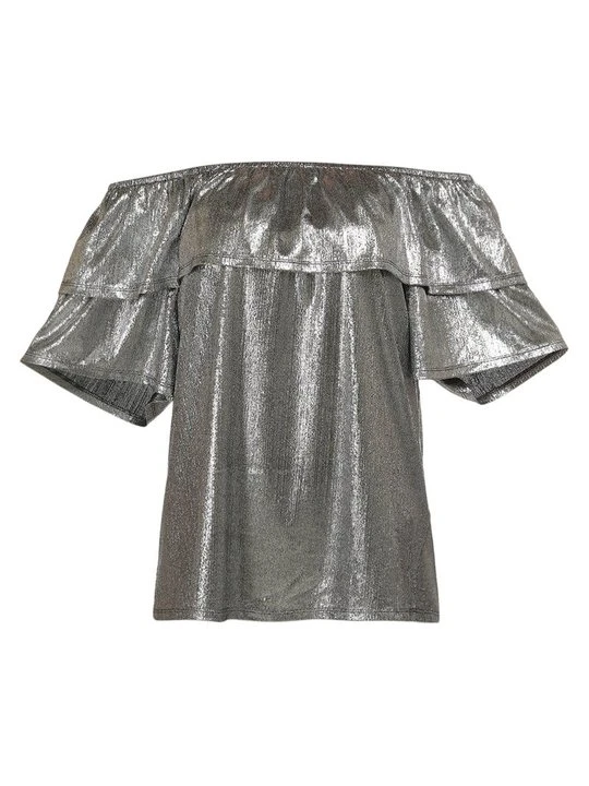 Zdjęcie produktu T-shirt basic Faina srebrny